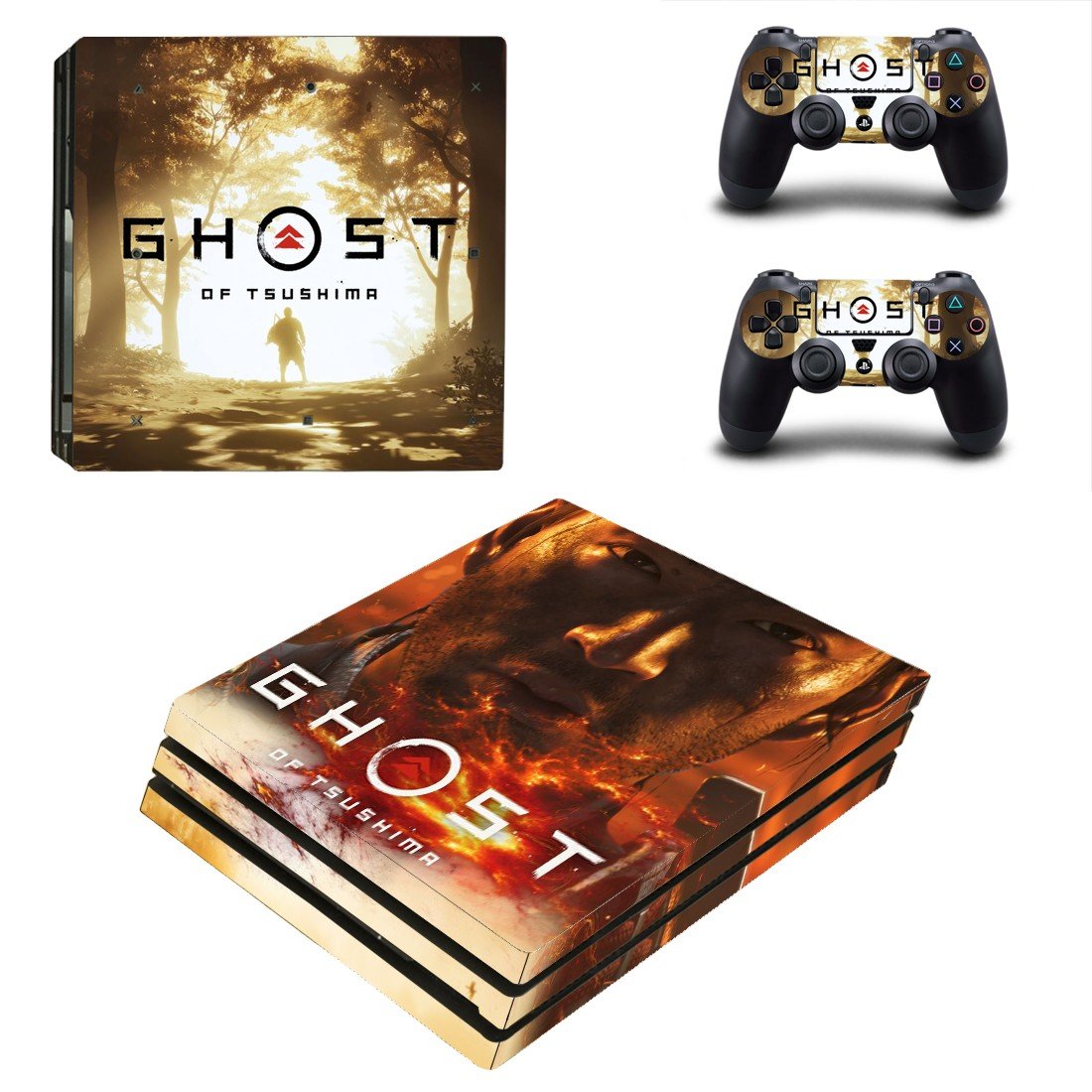 Ghost of Tsushima decal skin for PS4 Pro Console & Controllers