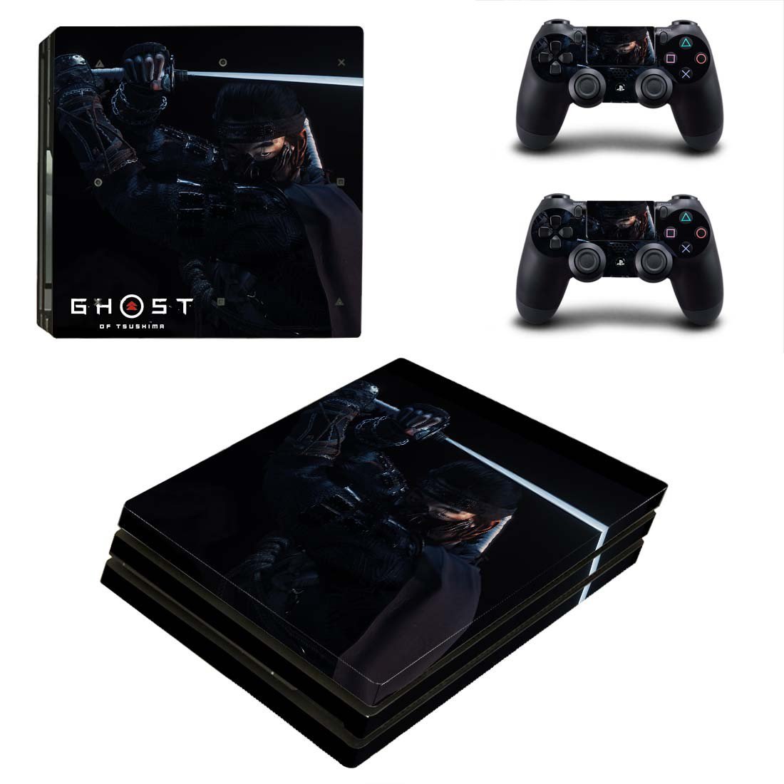 Ghost of Tsushima decal skin for PS4 Pro Console & Controllers