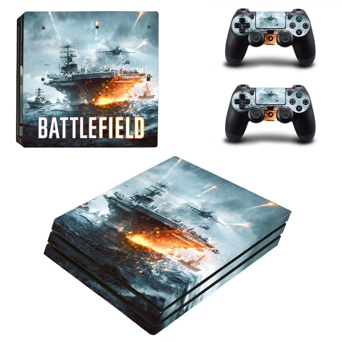 Battlefield decal skin for PS4 Pro Console & Controllers