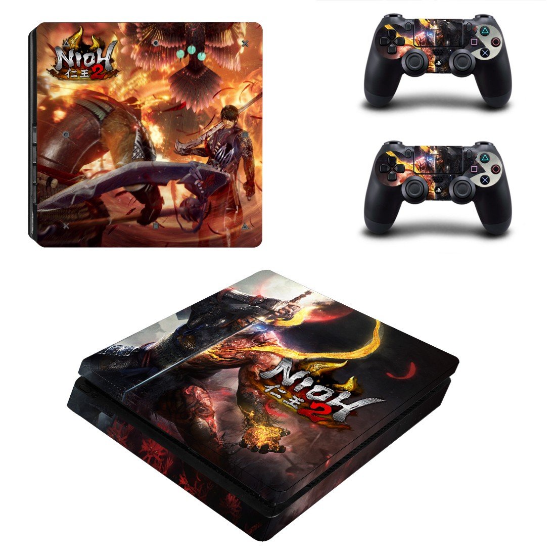 Nioh 2 decal skin for PS4 Slim Console & Controllers