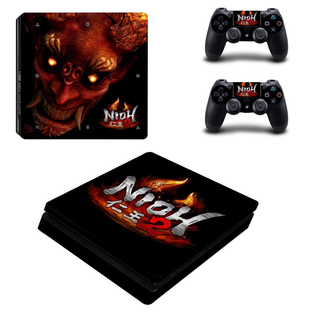 Nioh 2 decal skin for PS4 Slim Console & Controllers