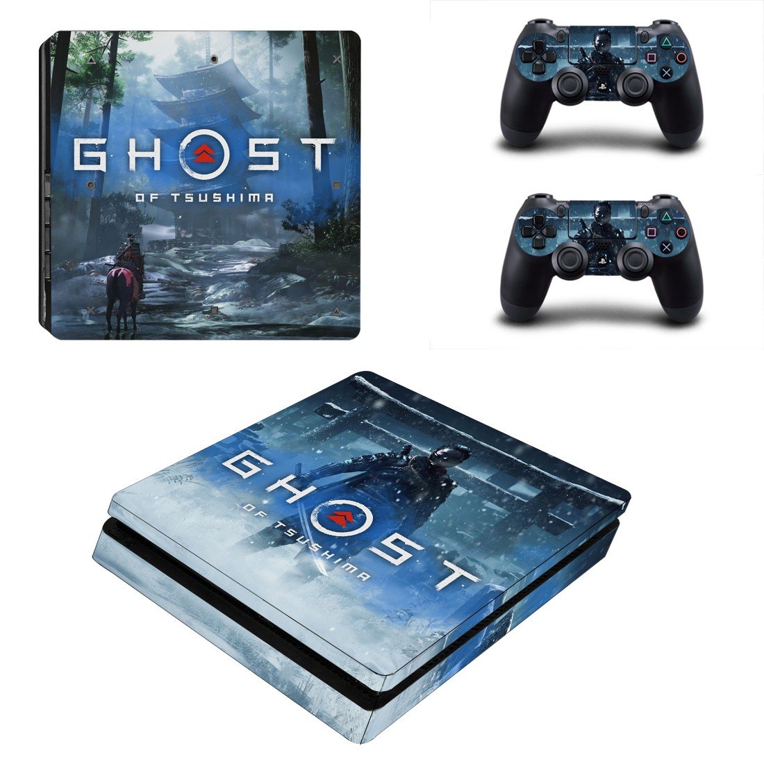 Ghost of Tsushima decal skin for PS4 Slim Console & Controllers