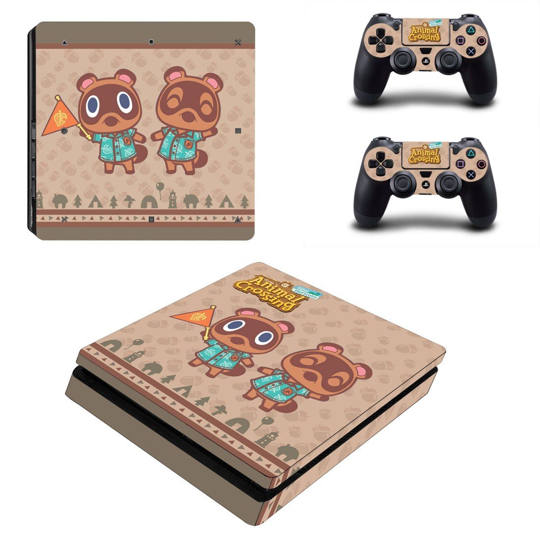 Animal Crossing New Horizons decal skin for PS4 Slim Console & Controllers