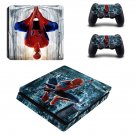 Spider Man decal skin for PS4 Slim Console & Controllers