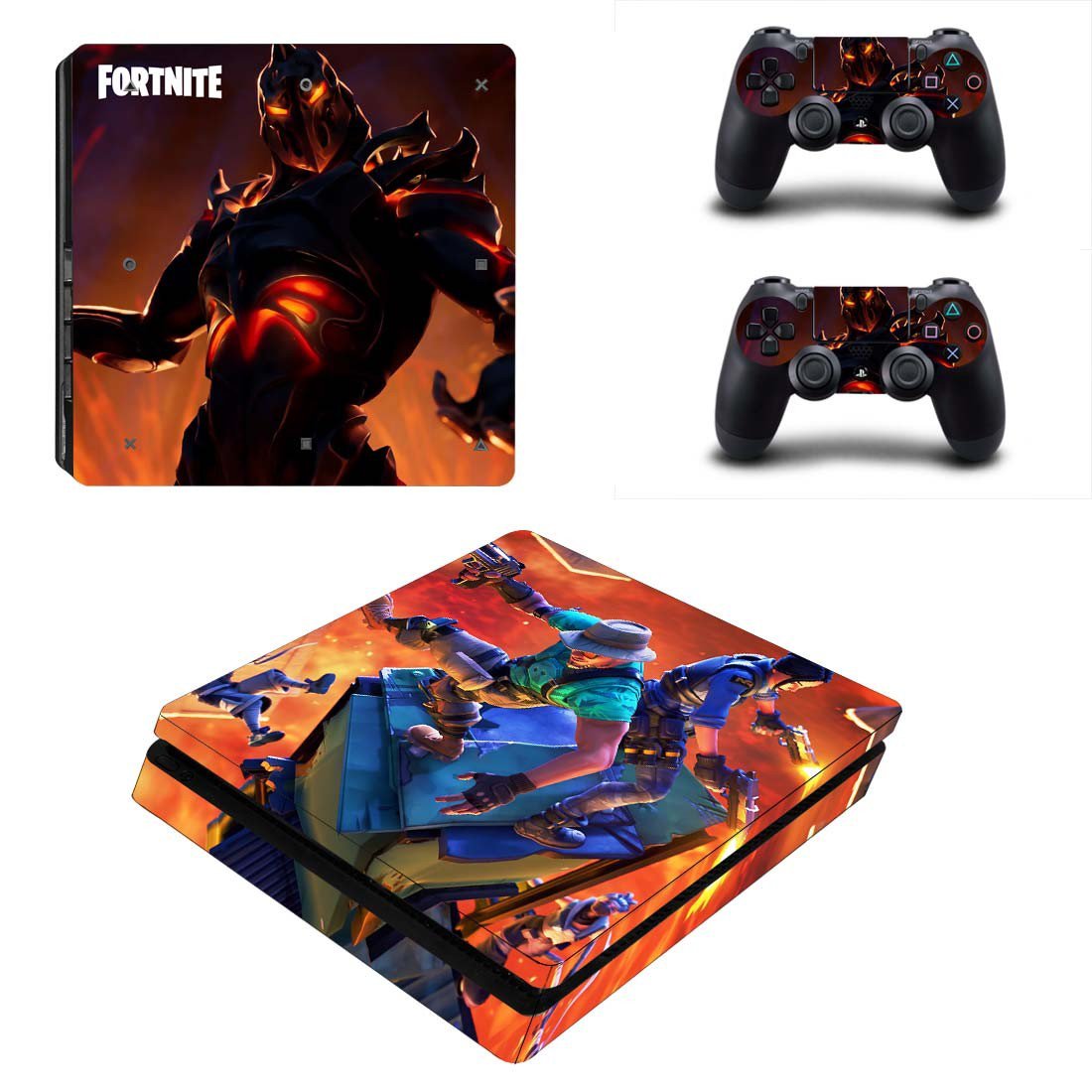 Fortnite decal skin for PS4 Slim Console & Controllers