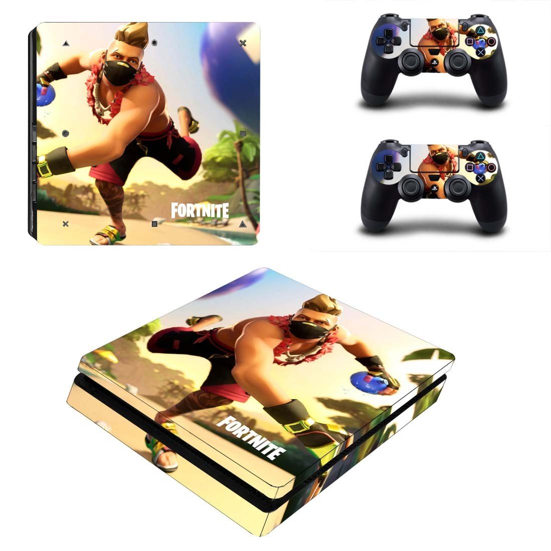 Fortnite decal skin for PS4 Slim Console & Controllers