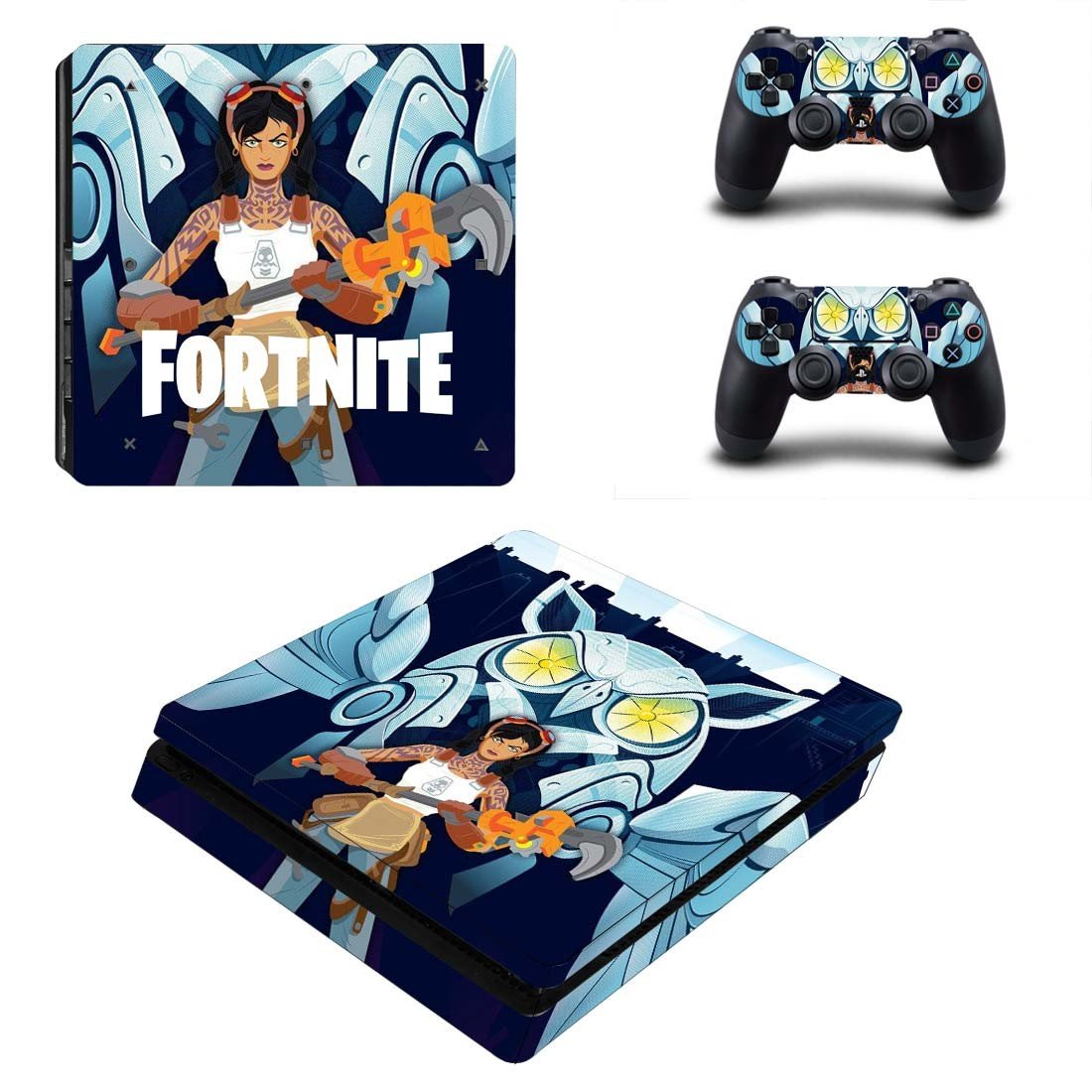 Fortnite decal skin for PS4 Slim Console & Controllers