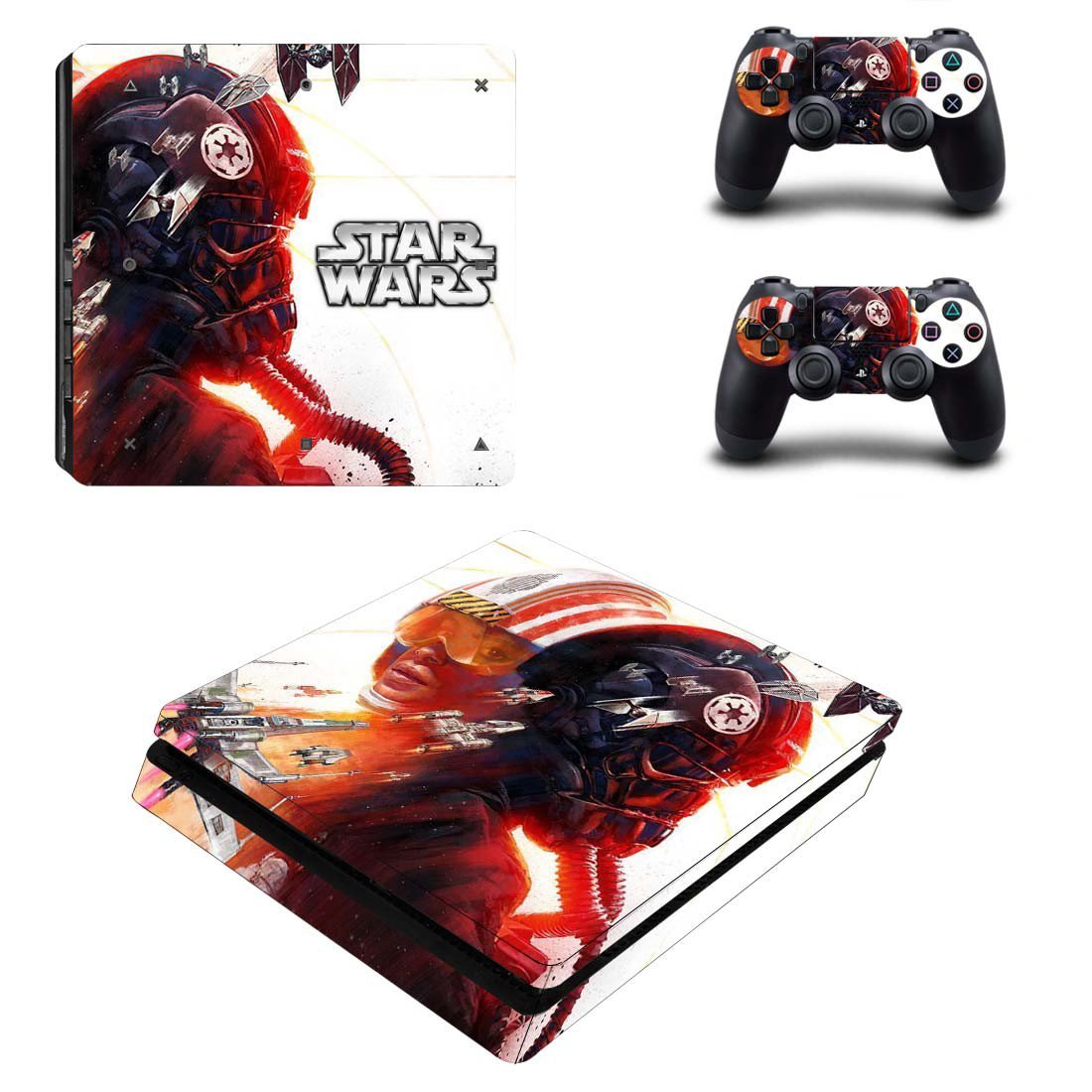 Star wars Squadron decal skin for PS4 Slim Console & Controllers