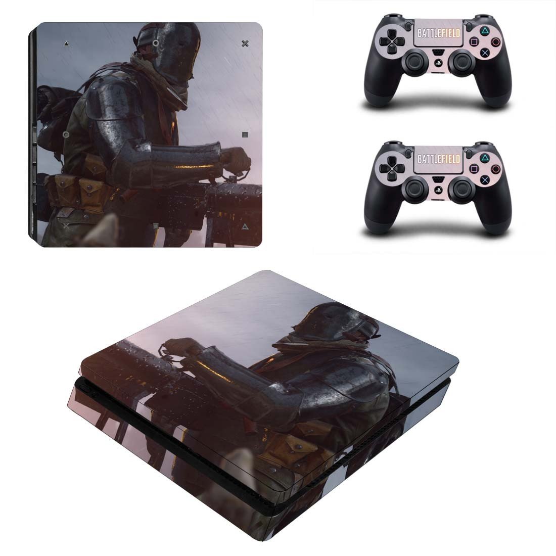 Battlefield decal skin for PS4 Slim Console & Controllers