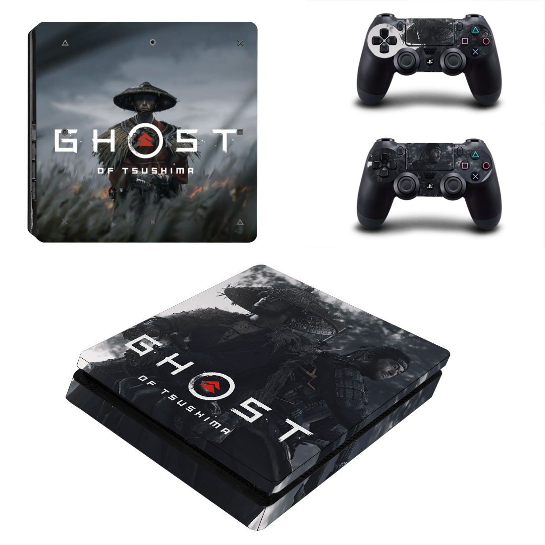 Ghost of Tsushima decal skin for PS4 Slim Console & Controllers