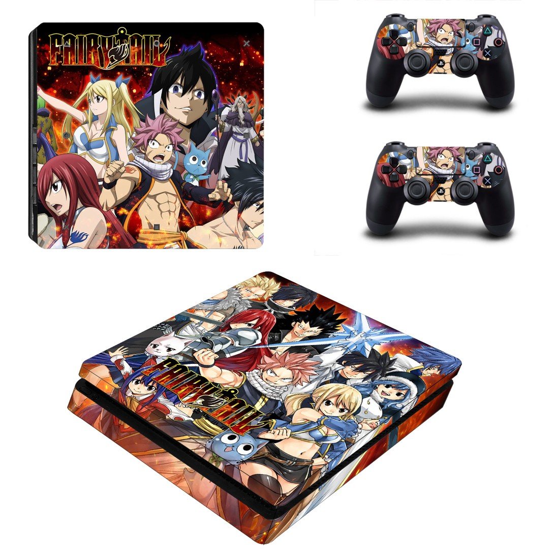 Fairy Tail decal skin for PS4 Slim Console & Controllers
