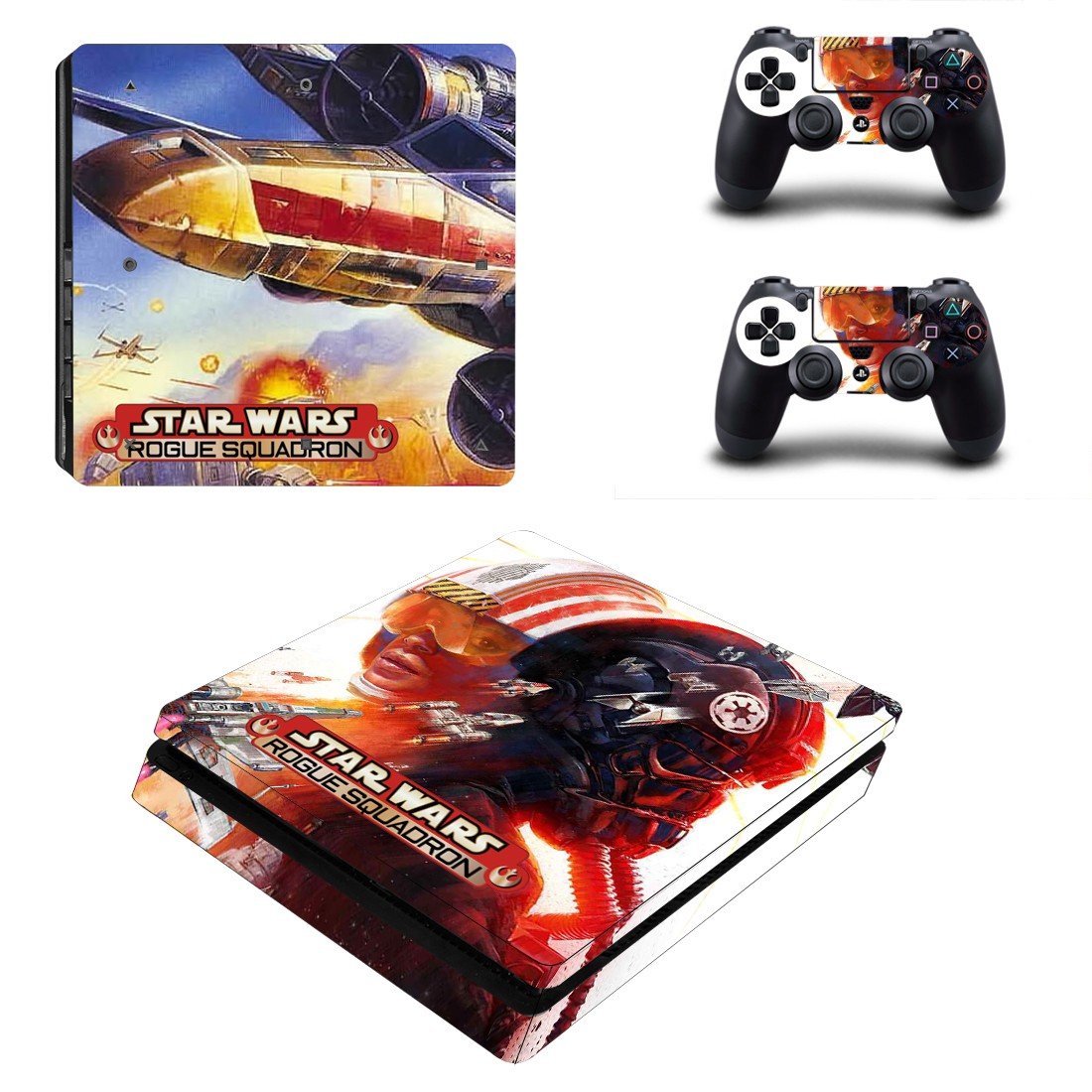 Star wars Rogue Squadron decal skin for PS4 Slim Console & Controllers