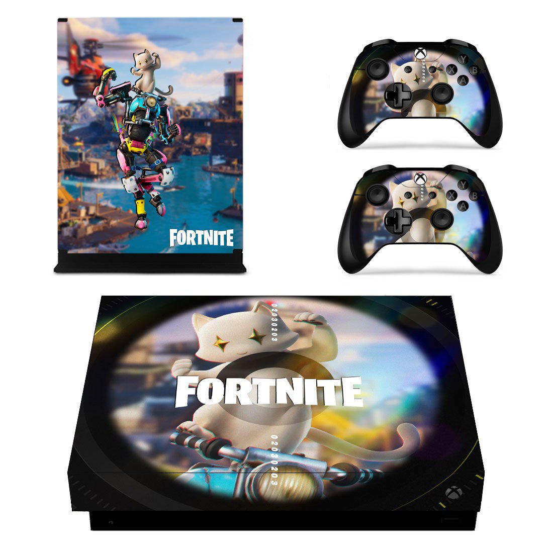 Fortnite decal skin for Xbox one X Console & Controllers