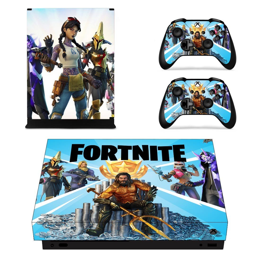 Fortnite decal skin for Xbox one X Console & Controllers