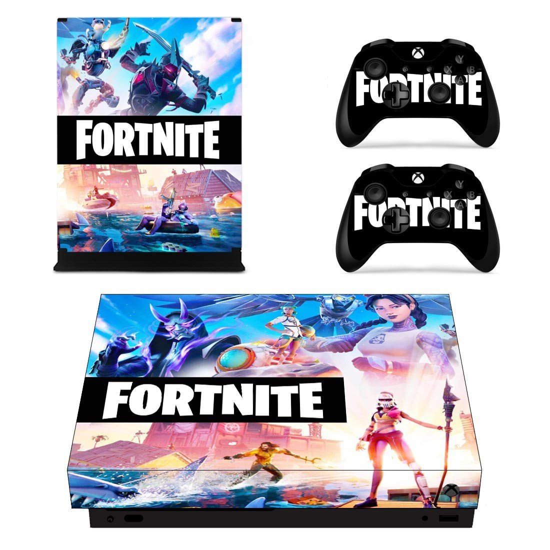 Fortnite decal skin for Xbox one X Console & Controllers