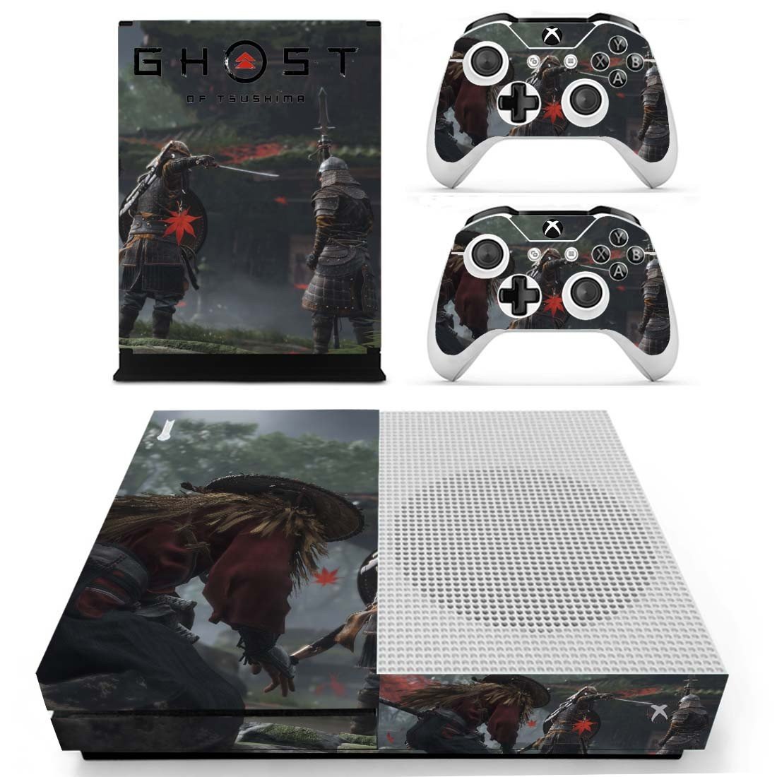 Ghost of Tsushima decal skin for Xbox one S Console & Controllers