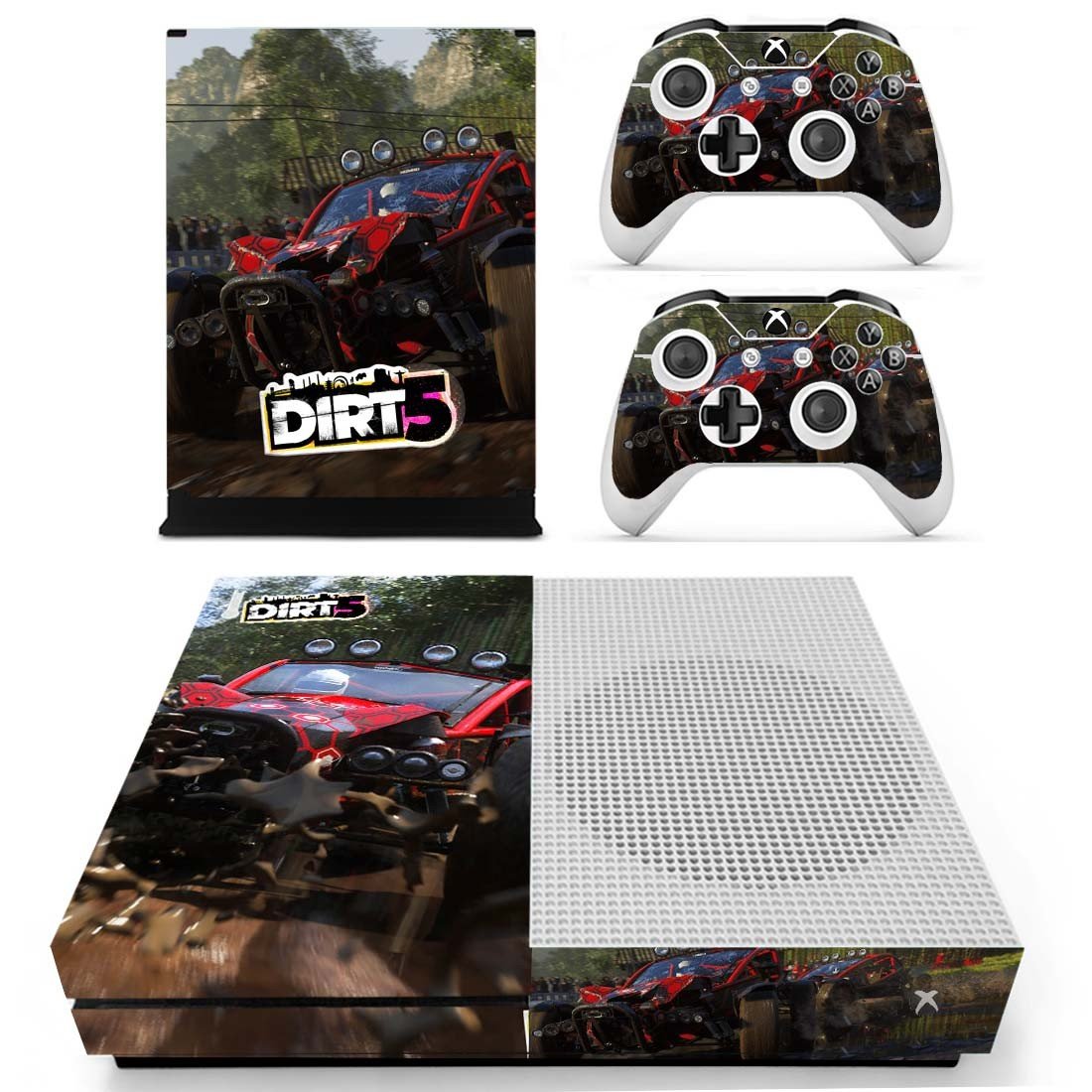 Dirt 5 decal skin for Xbox one S Console & Controllers