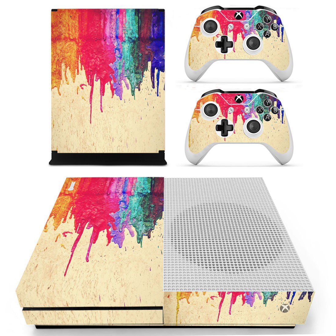 Poured Color decal skin for Xbox one S Console & Controllers