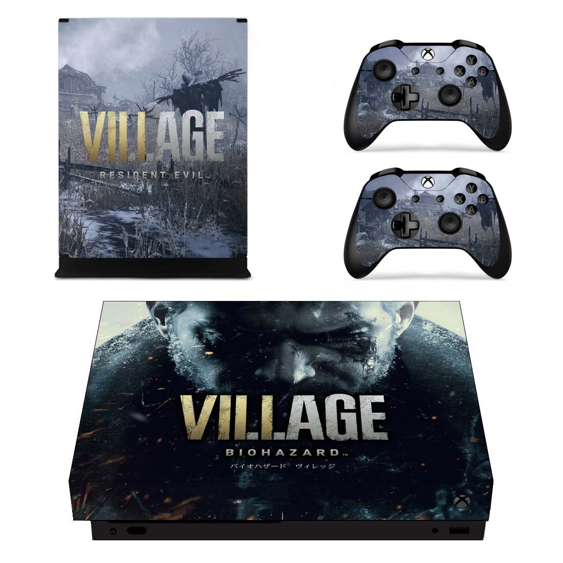 Resident Evil 8 decal skin for Xbox one X Console & Controllers