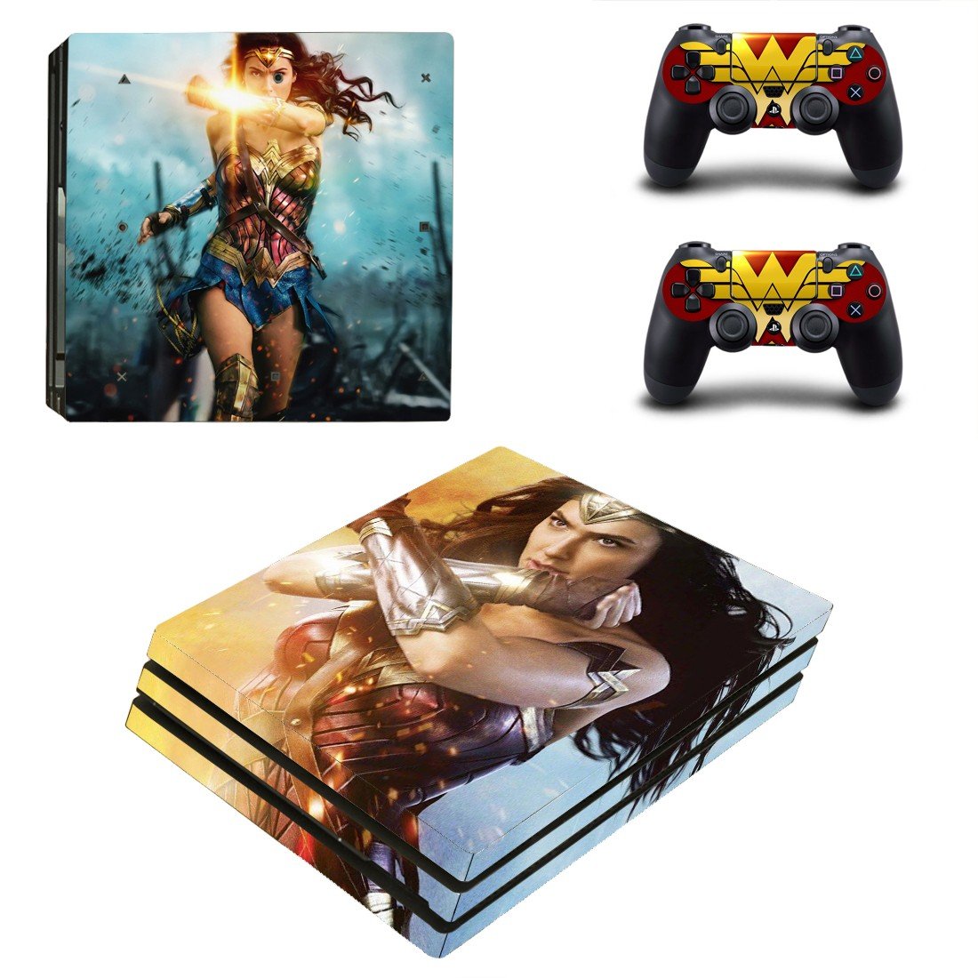 Wonder  women decal skin for PS4 Pro Console & Controllers