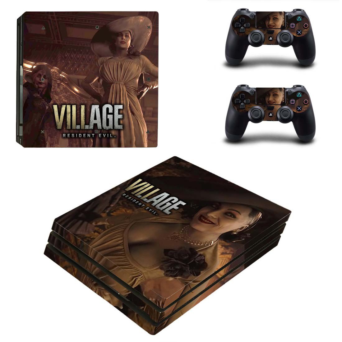Village resident evil decal skin for PS4 Pro Console & Controllers
