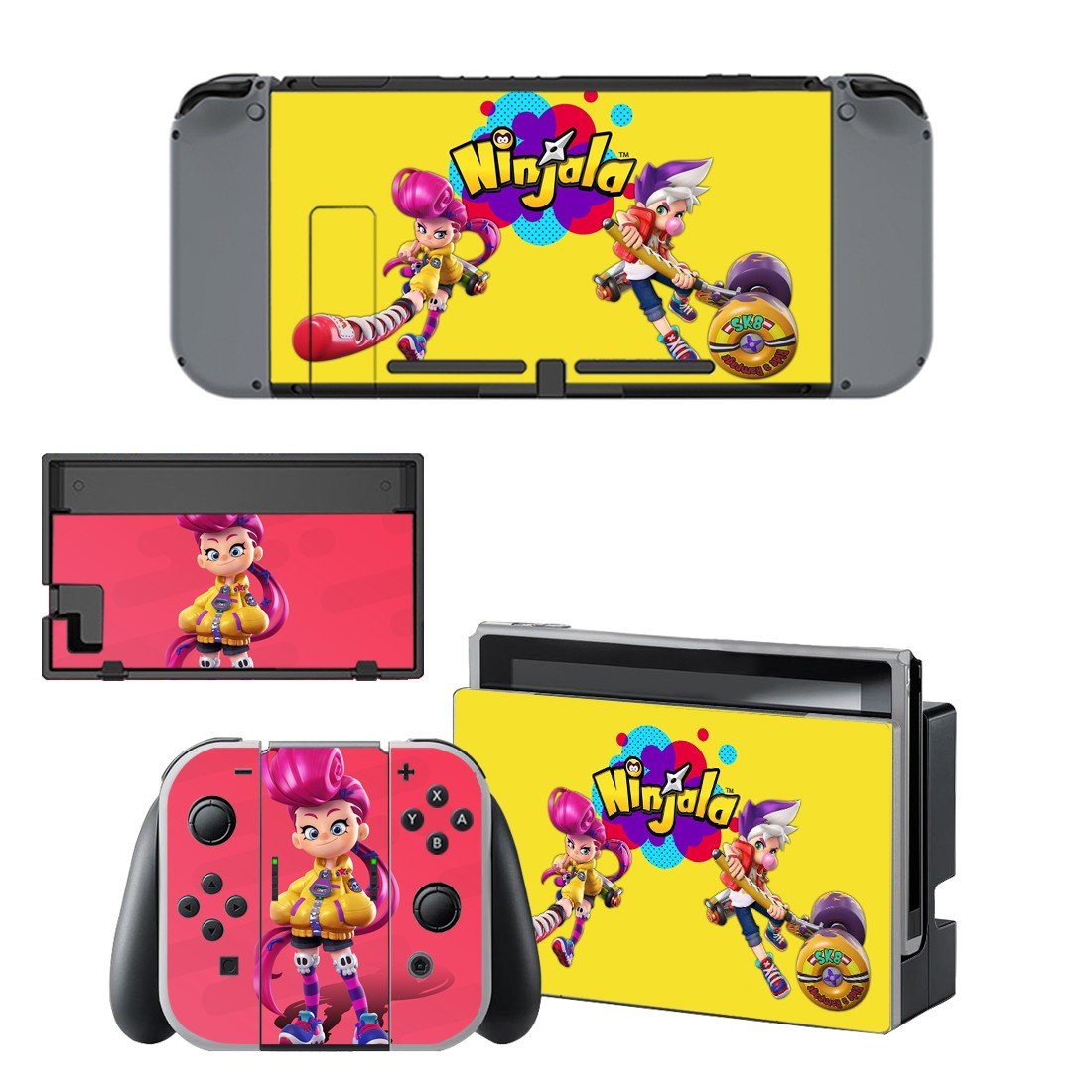 Bubble Gum Ninja War decal skin for Nintendo Switch Console & Controllers
