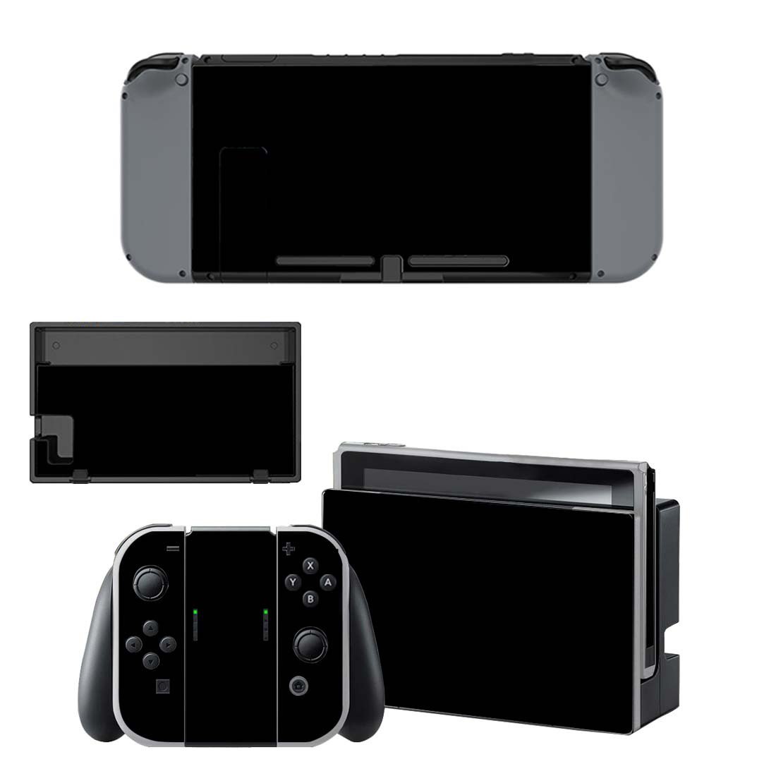 Pure black decal skin for Nintendo Switch Console & Controllers