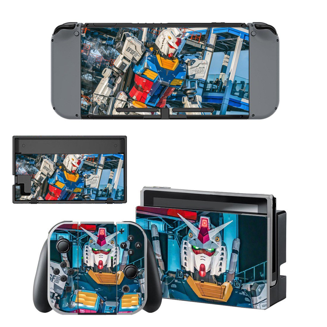 Anime Gundam decal skin for Nintendo Switch Console & Controllers