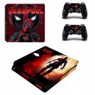 Deadpool decal skin for PS4 Slim Console & Controllers