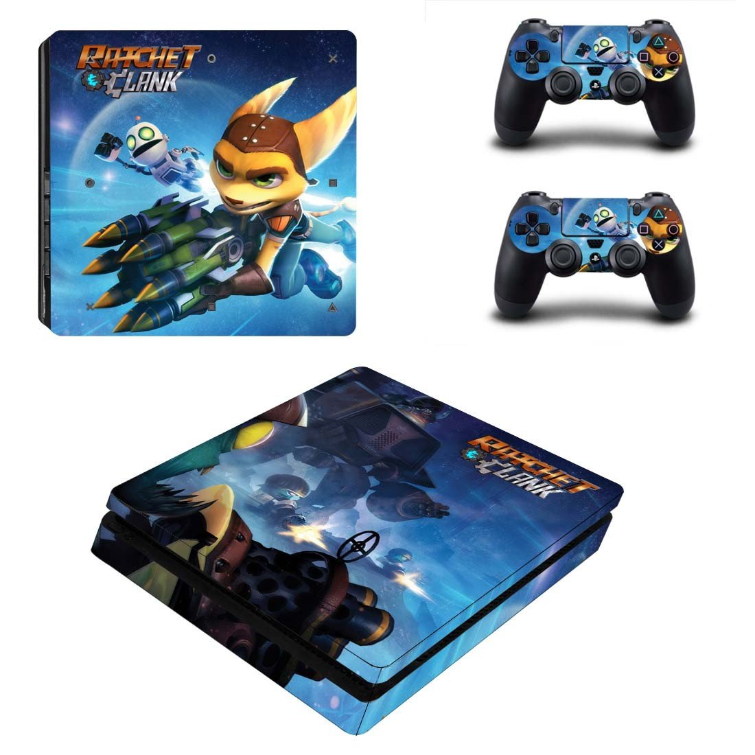 Ricky and Doraemon decal skin for PS4 Slim Console & Controllers