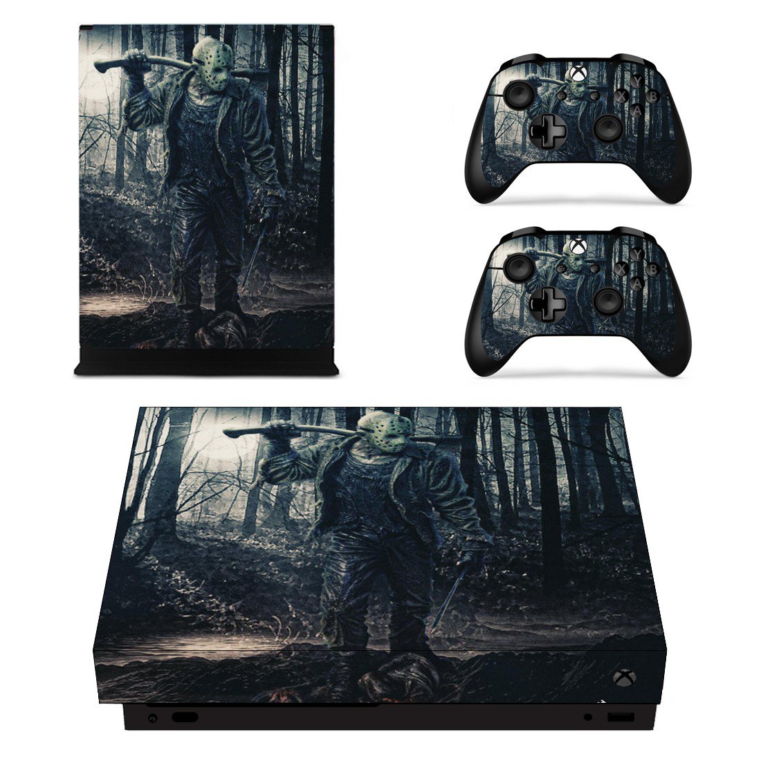 Friday the 13th decal skin for Xbox one X Console & Controllers