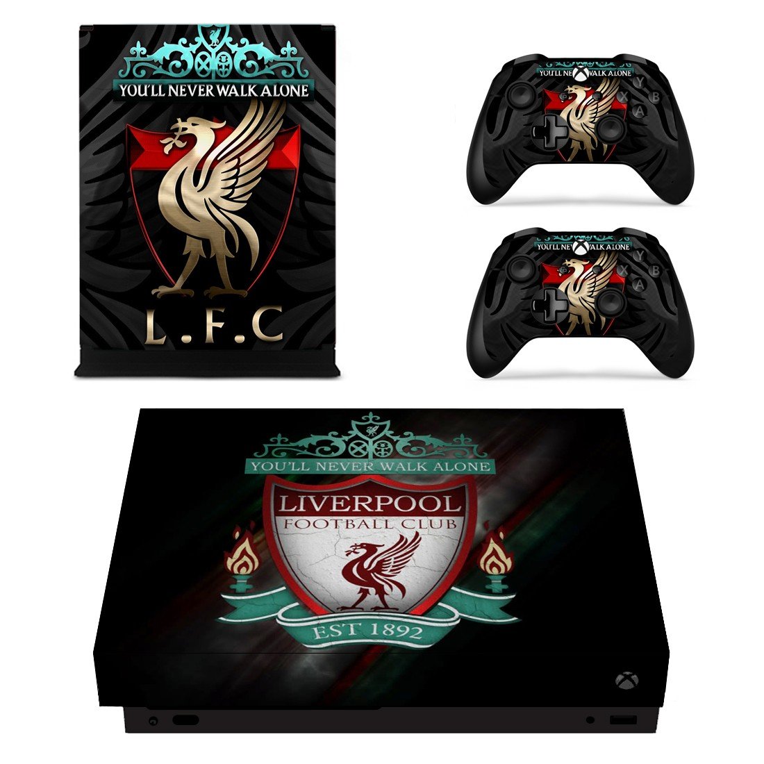 Liverpool FC decal skin for Xbox one X Console & Controllers