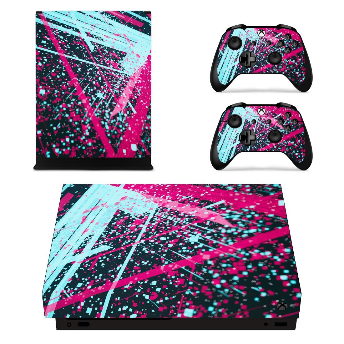Abstraction decal skin for Xbox one X Console & Controllers