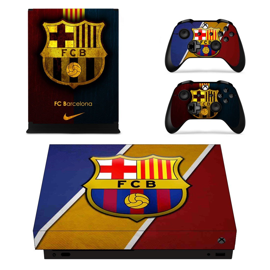 FC Barcelona decal skin for Xbox one X Console & Controllers