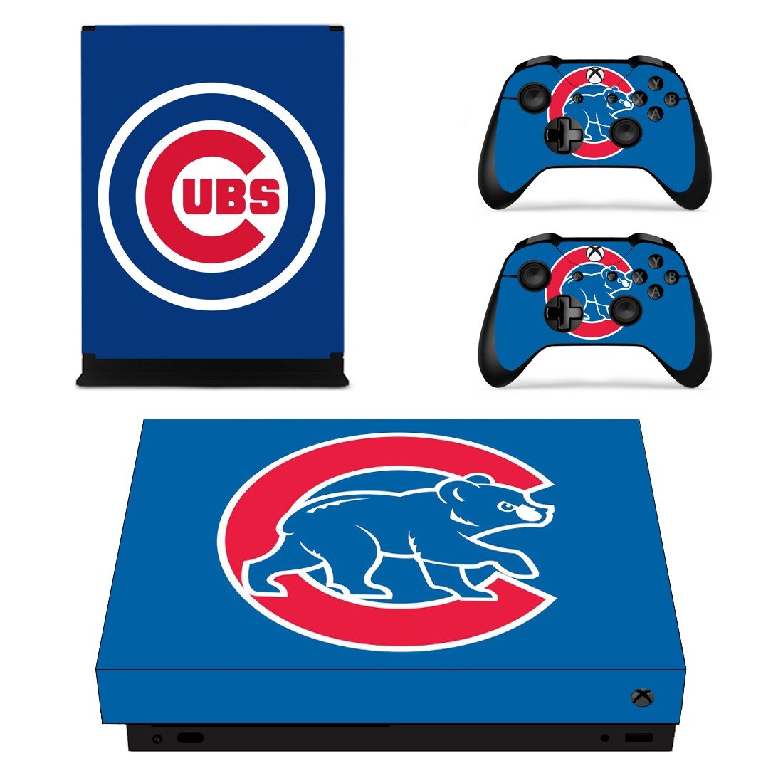 Chicago Cubs decal skin for Xbox one X Console & Controllers