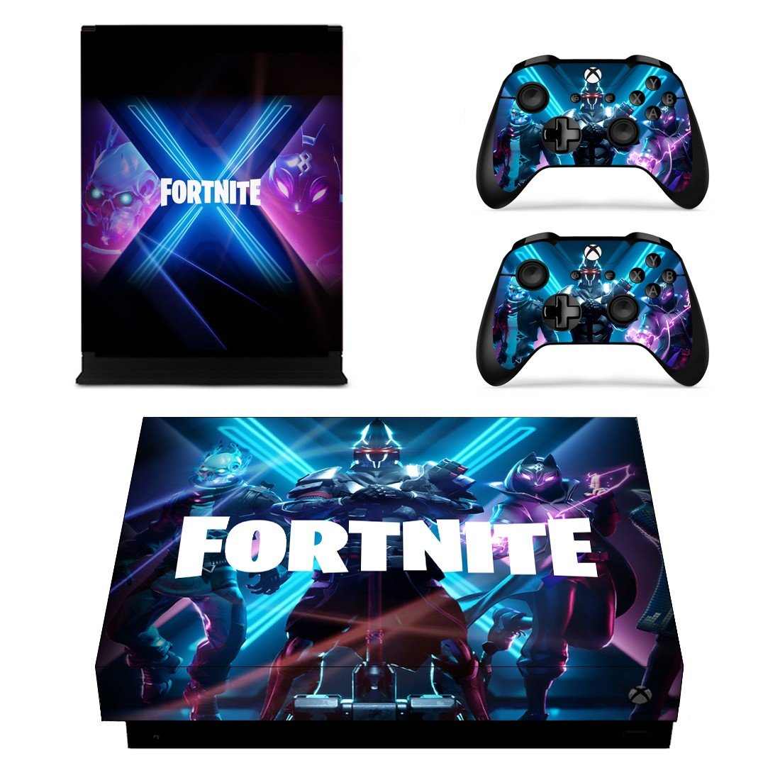 Fortnite decal skin for Xbox one X Console & Controllers