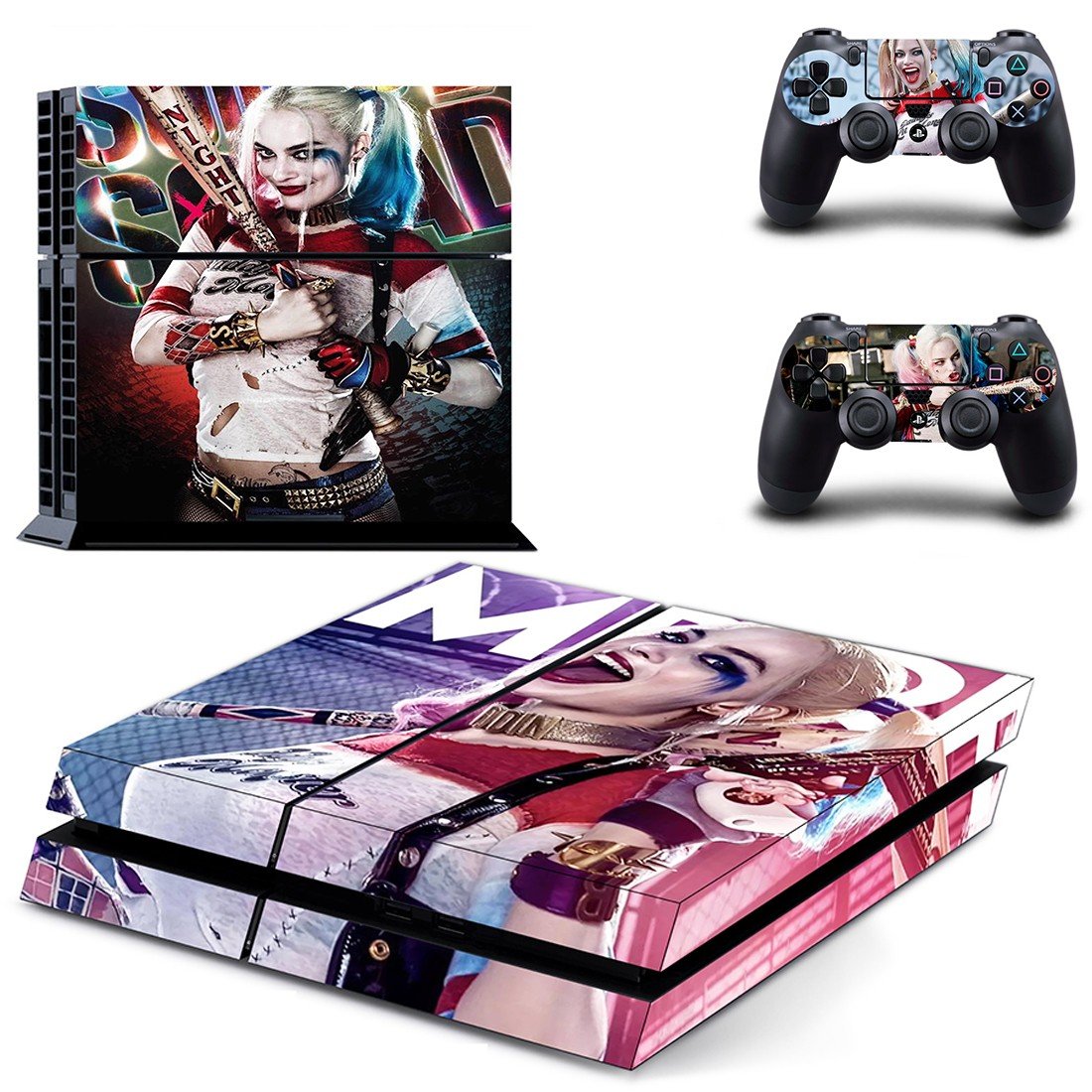 Harley Quinn decal skin for PlayStation 4 Console & Controllers