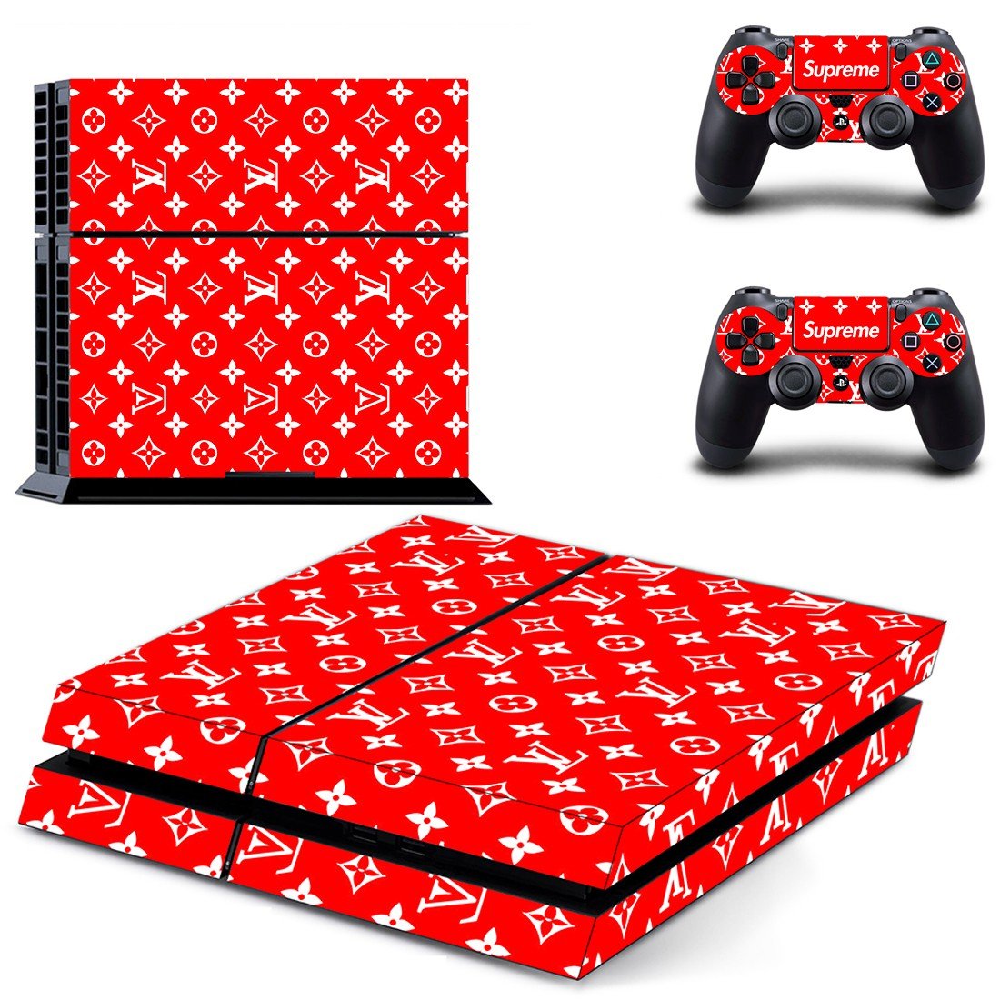 Supreme decal skin for PlayStation 4 Console & Controllers