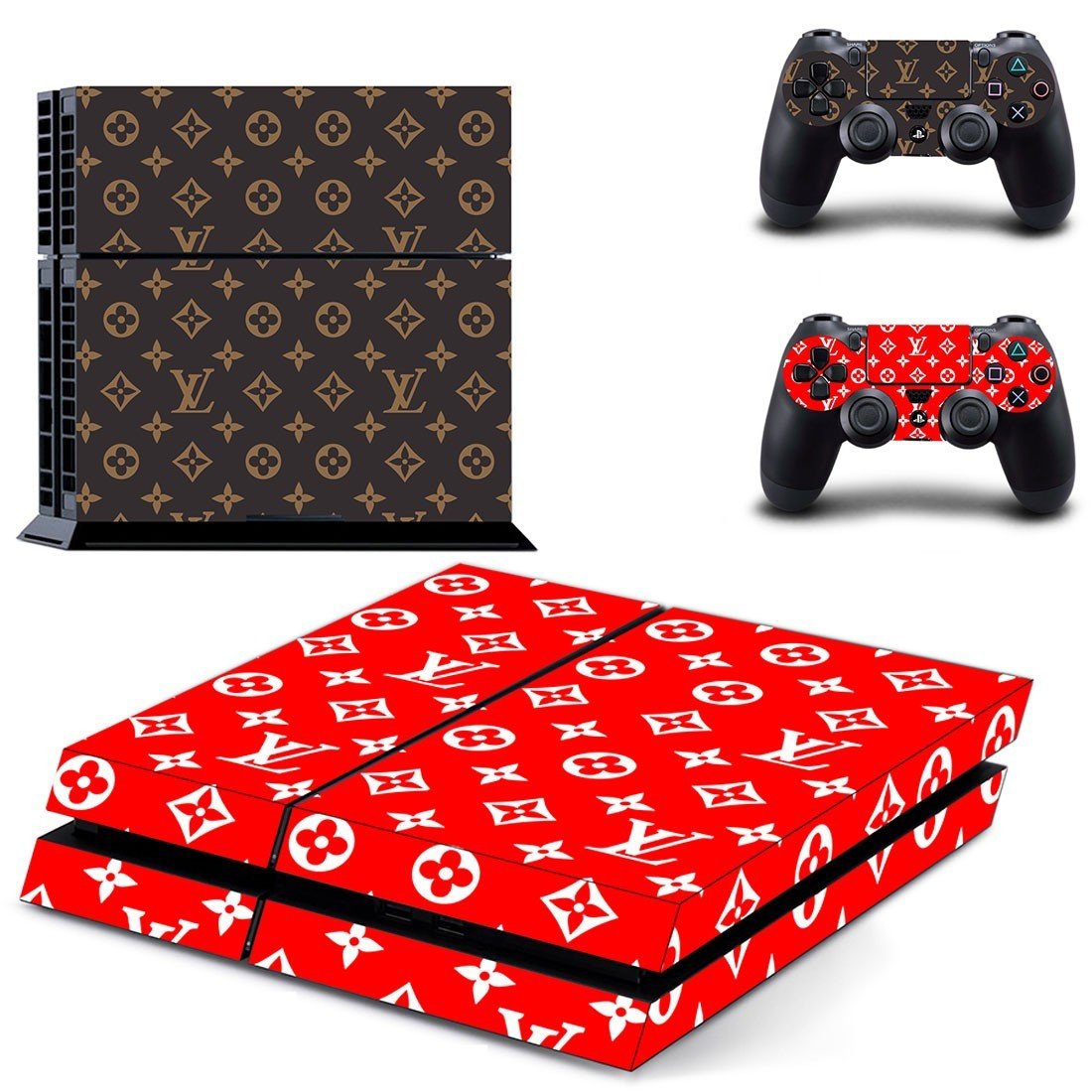 Supreme decal skin for PlayStation 4 Console & Controllers