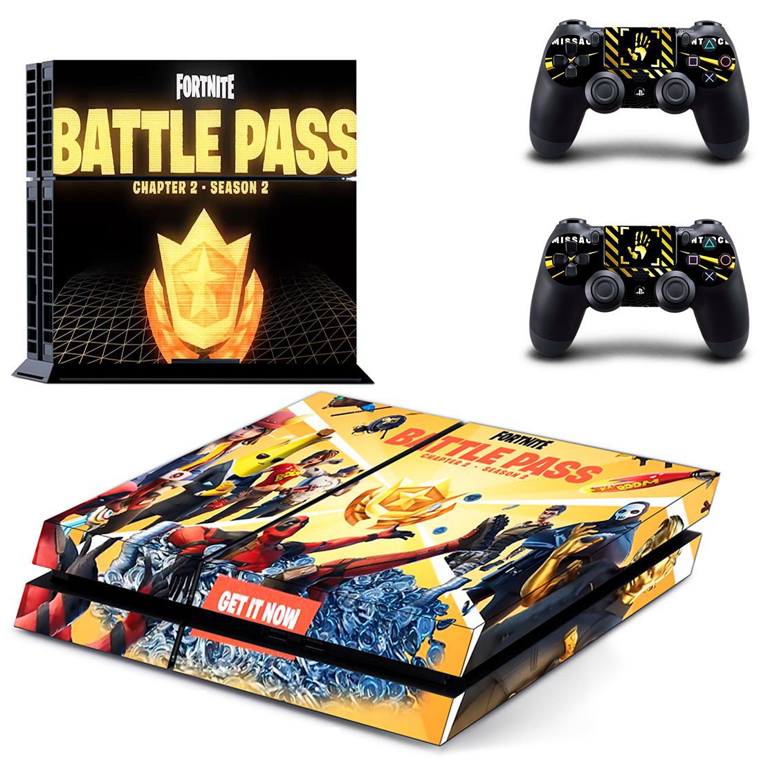 Fortnite battle pass decal skin for PlayStation 4 Console & Controllers