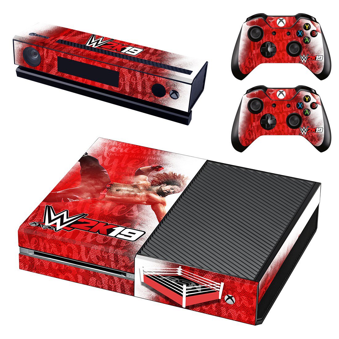 WWE 2K19 decal skin for Xbox one Console & Controllers