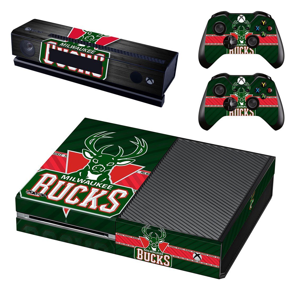 Milwaukee Bucks decal skin for Xbox one Console & Controllers