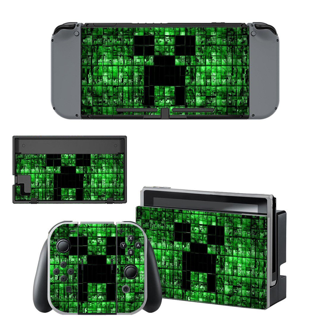 Minecraft decal skin for Nintendo Switch Console & Controllers