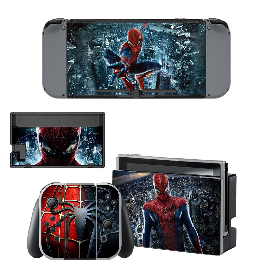 Spider Man decal skin for Nintendo Switch Console & Controllers