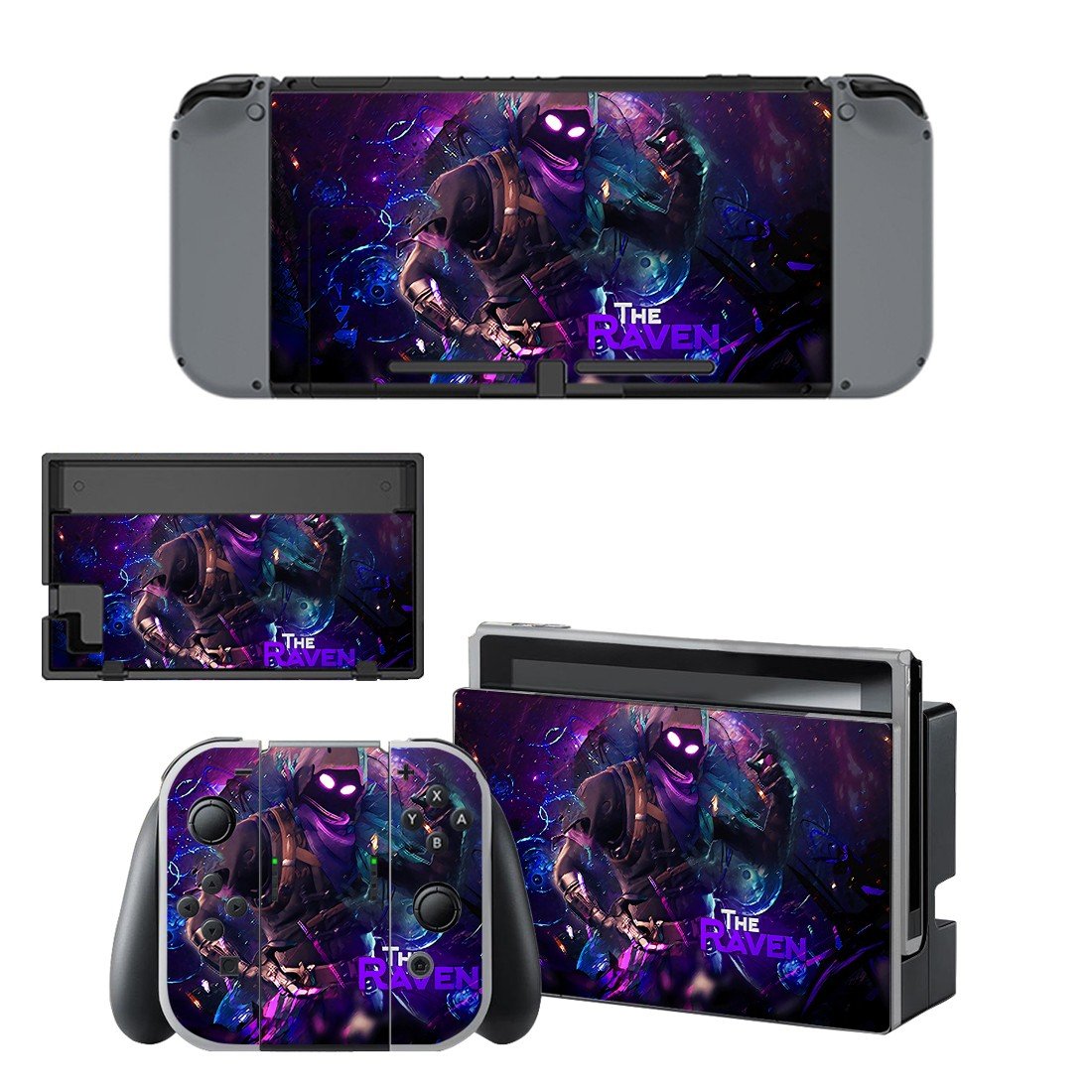 Fortnite the raven decal skin for Nintendo Switch Console & Controllers