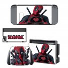 Deadpool decal skin for Nintendo Switch Console & Controllers