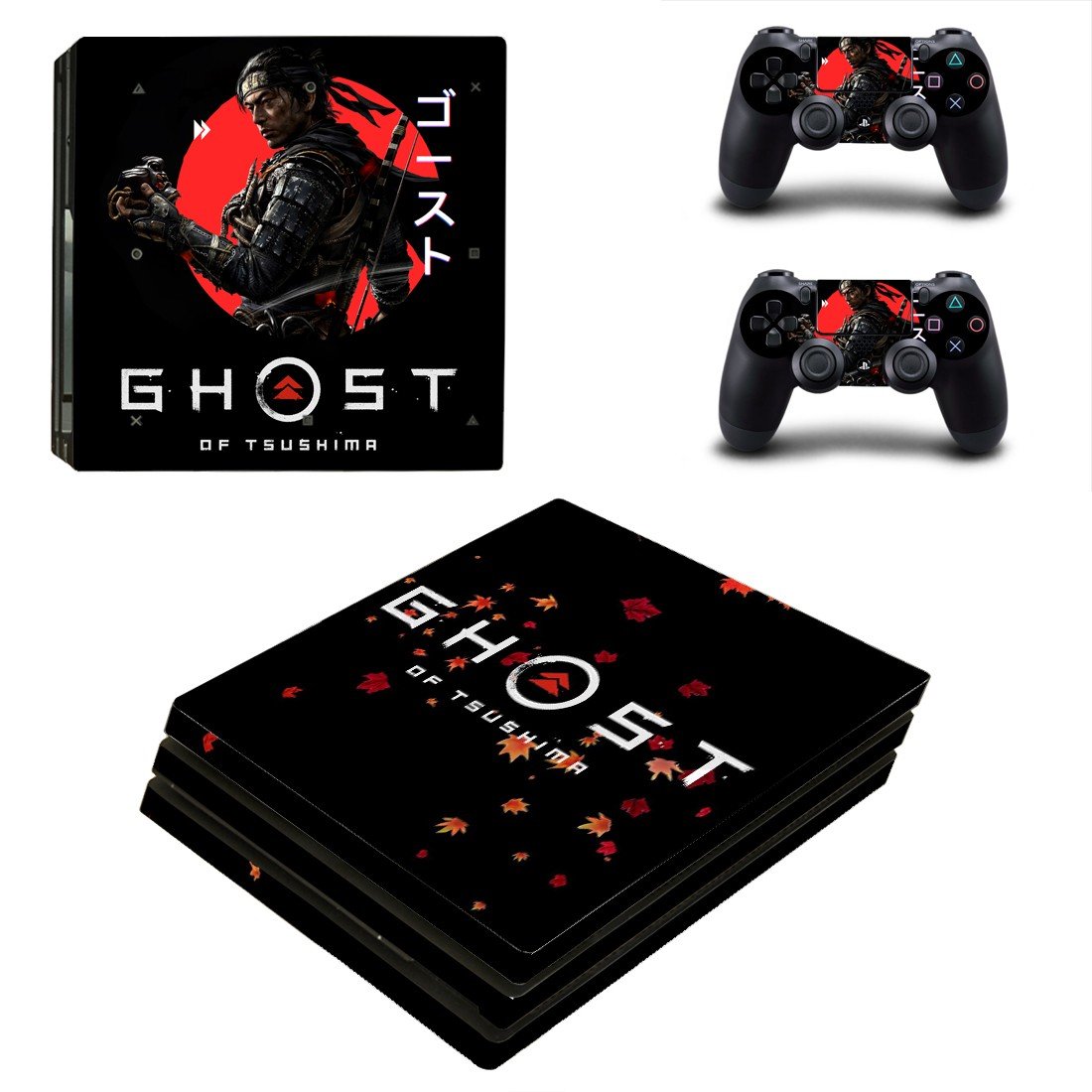Ghost of Tsushima decal skin for PS4 Pro Console & Controllers