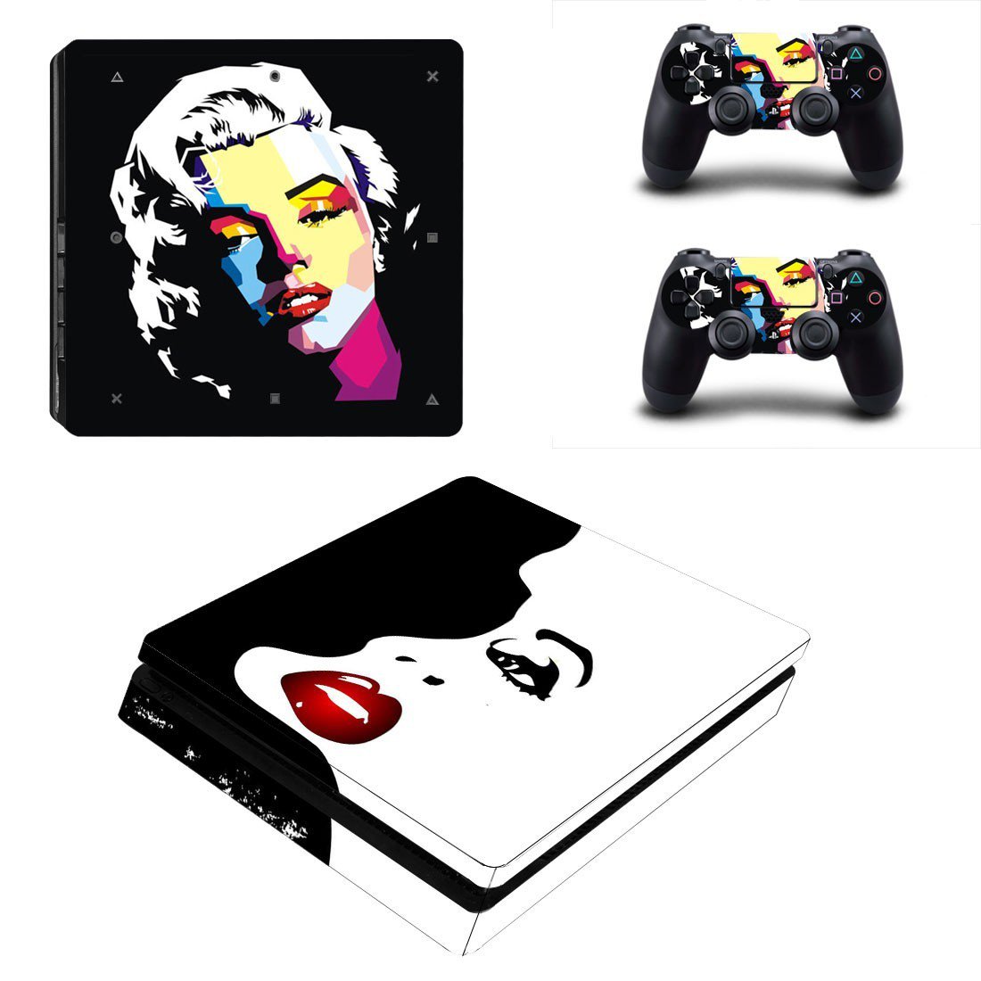 Marilyn Monroe decal skin for PS4 Slim Console & Controllers
