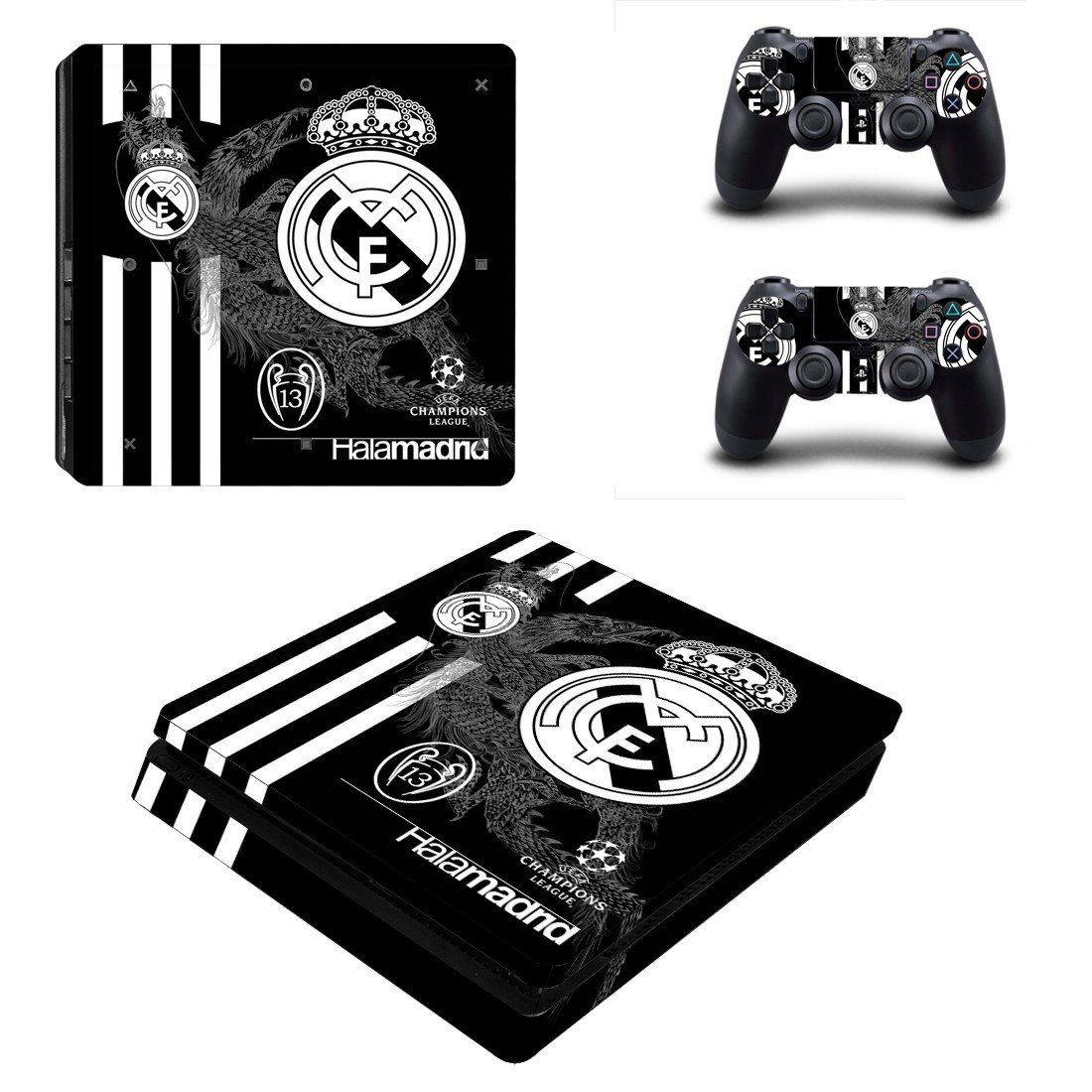 Real Madrid FC decal skin for PS4 Slim Console & Controllers