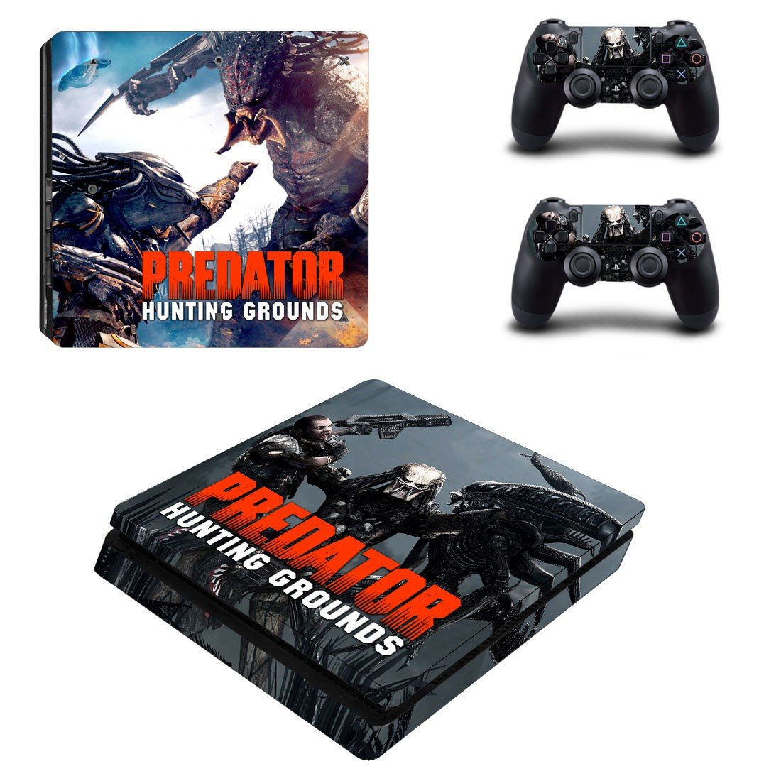 Predator Hunting Grounds decal skin for PS4 Slim Console & Controllers
